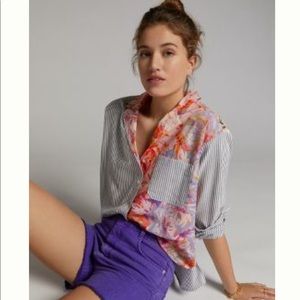 ANTHROPOLOGIE MAEVE CLARISSA HIGH-LOW BUTTON-DOWN | Size 20 PLUS